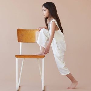 Black Crane mini linen romper